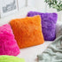 MIULEE Pack of 2 Luxury Faux Fur Fluffy Throw Pillow Covers Set Soft Deluxe Decorative Plush Fleece Pillowcases for Cushion Couch Sofa Bedroom Home 24 x 24 Inch Orange