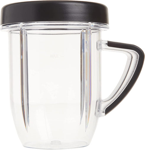 NutriBullet - NBM-U0272 NutriBullet Rx 30 Oz Short Mug with Lip Ring, Black