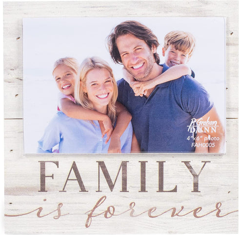 P. Graham Dunn Family is Forever Natural 7 x 7 Wood Box Wall Photo Frame Plaque