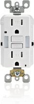Leviton GFNL1-W Self-Test SmartlockPro Slim GFCI Tamper-Resistant Receptacle with Guidelight and LED Indicator, 15-Amp, White
