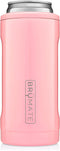 BrüMate Hopsulator Slim Double-walled Stainless Steel Insulated Can Cooler for 12 Oz Slim Cans (Blush)