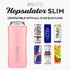 BrüMate Hopsulator Slim Double-walled Stainless Steel Insulated Can Cooler for 12 Oz Slim Cans (Blush)