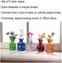 ART & ARTIFACT Flower Vases Set of 5 Small Glass Vases for Flowers, Jeweltone or Clear Glass Bud Vases - Jeweltones