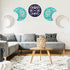 5 Pieces Moon Phase Wall Decor Boho Wood Moon Appearance Wall Art Decorations Hanging Nordic Bohemian Moon Interior for Living Room Bedroom Apartment Home