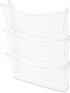 Rubbermaid Unbreakable Expandable Three-Pocket Wall File Set, Clear (65976)