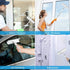 Window Cleaning Tool, Aiglam 99" Window Squeegee with 87" Telescopic Pole, 180°Rotary Head and 2 Replaceable Microfiber Pads, 2 in 1 Window Cleaning Kit for Car Indoor Outdoor High Window