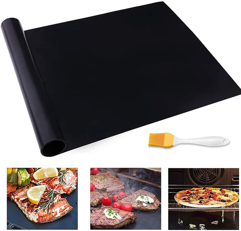 CHERAINTI Grill Mat Oven Liner 70"x16" Non-Stick Reusable Barbecue BBQ Mat, Cut to Any Size, for Gas Grill, Charcoal, Electric Grill, Electric Oven, Heat Resistant