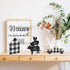 R HORSE 3Pcs Wooden Farmhouse Buffalo Plaid Tiered Tray Decoration Black& White Plaid Rustic Farmhouse Tray Sign Double Printed Farmhouse Shelf Buffalo Plaid Decor for Christmas New Year Photo Prop