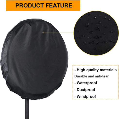 Outdoor Fan Cover ZIIVITA Waterproof &Dustproof Industrial Fan Cover for Stand Pedestal Fan/Wall Mount Fan - Outdoor/Patios Use in Heavy Duty Material (Fit 24-28" Fan)