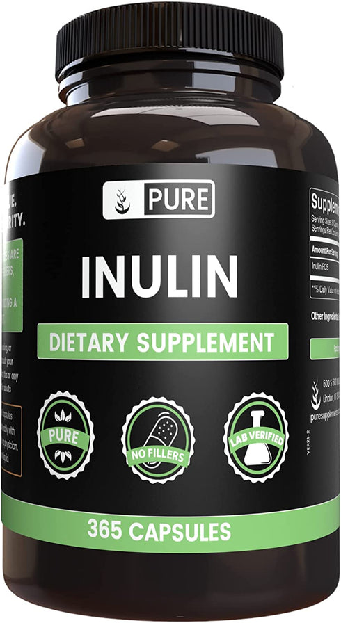 Pure Original Ingredients Inulin (365 Capsules) No Magnesium Or Rice Fillers, Always Pure, Lab Verified