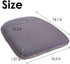 Big Hippo Chair Pads, Memory Foam Chair Seat Cushion Non Slip Rubber Back Thicken Chair Padding with Elastic Bands for Home Office Outdoor Seats (Gray-1pc)