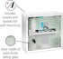 WENKO Locking Medicine Mounted Bathroom Storage, Hanging Medical, First Aid Wall Cabinet with Safety Glass Door, Modern, Small, Square, Silver Shiny
