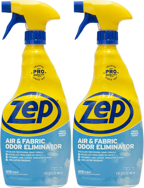 Zep Air and Fabric Odor Eliminator - 32 Ounces (Pack of 2) ZUAIR32 - Refresh Your Home, Office and Business