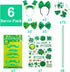 JOYIN 97PCS St. Patrick's Day Party Favor Accessories, 6 Serve Dressing-up Set, with Shamrock Hat Headband, Necklace, Bow Headband, Sequin Bow, Beards,Shamrock Tattoo,Sticker for Party Decoration