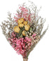 XYXCMOR Natural Dried Flowers Bouquet Dried Eucalyptus Leaves Real Yellow Rose Babys Breath Dried Flowers for Home Table Vase Wedding Floral Arrangements Garden Boho Decor