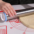 Rolling Pin with Thickness Rings- Adjustable Stainless Steel Roller Guides-Non Stick Dough Roller Pin for Dough Pizza Pie,Pastries and Cookies By Cook's Aid (Rolling Pin)