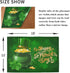 Wamika St Patricks Day Clover Placemats Set of 4 Gold Coins Pot Shamrock Table Mats Burlap Placemat Washable Non-Slip Heat Resistant Place Mats for Party Kitchen Dining Decorations 12 X 18 in