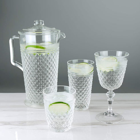 PG Drinkware Collection-Premium Quality Super Clear Acrylic 14oz Plastic Water Tumblers - Set 4