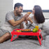 Breakfast Tray Folding Legs with Handles Kids Bed Tray Table for Sofa Eating,Drawing,Platters Bamboo Serving Lap Desk Snack Tray