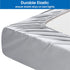 HOMEIDEAS King Size Bed Sheets - 6 Piece Set (Light Grey) - Extra Soft Brushed Microfiber 1800 Bedding Sheets, Deep Pocket, Wrinkle & Fade Free