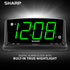 Sharp LED Digital Alarm Clock Simple Operation - Easy to See Large Numbers, Built in Night Light, Loud Beep Alarm with Snooze, Bright Big Green Digit Display