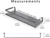 Peter's Goods Modern Floating Shelves with Rail - Wall Mounted Bathroom Wall Shelves with Towel Bar - Also Perfect for Bedroom Decor, Office and Kitchen Storage - Solid Pine Wood Shelf Set of 2 (Grey)