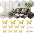 30pcs Removable Large Size Acrylic Hexagon Mirror Wall Stickers,Self-Adhesive Tiles, 3D Hexagonal, Non-Glass, add 3D gold Butterfly Stickers Decals 12pc for Home Bedroom Living Room reunion Decor(6.88 x 6.02 x 3.54 inchs?