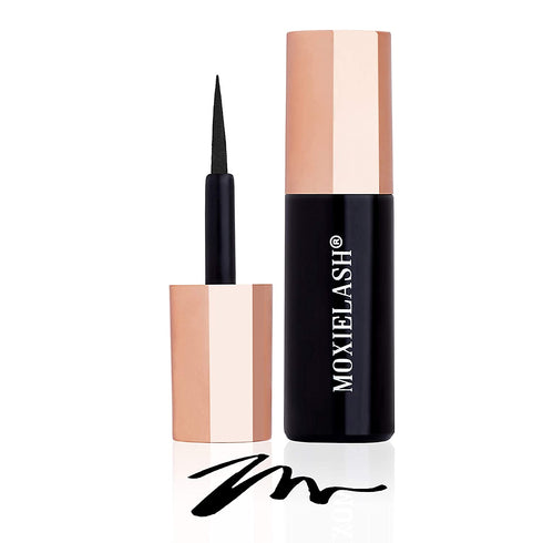 MoxieLash - Mini Liquid Magnetic Eyeliner - Black - Good for 25 Uses - Waterproof & Smudge-Proof - Secure Hold - Minimal Effort - Includes Liner Remover Swabs and Application Instruction Card