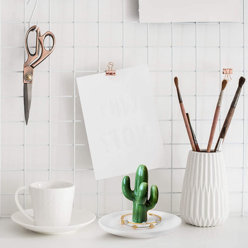 Ceramic Cactus Ring Holder Ring Dish Green & White | Ring, Bracelet, Jewelry, Trinket Tray/Dish | Wedding Ring, Earrings, Diamond Ring & Engagement Ring | Office & Home Decor