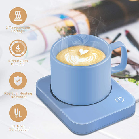 VOBAGA Coffee Mug Warmer, Electric Coffee Warmer for Desk with Auto Shut Off, 3 Temperature Setting Smart Cup Warmer for Heating Coffee, Beverage, Milk, Tea and Hot Chocolate (No Cup)