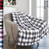 PAVILIA Buffalo Plaid Throw Blanket for Sofa Couch | Soft Flannel Fleece Grey White Checker Plaid Pattern Decorative Throw | Warm Cozy Lightweight Microfiber | 50 x 60 Inches