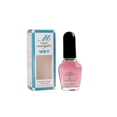 Nail Magic Wet Top Coat - Clear Nail Polish, High Gloss Top Coat. Natural, Shiny Finish, Long Lasting, Extreme High-Gloss (0.5 Fluid Ounce)
