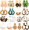 LANTAI 16 Pairs Behemian Acrylic Earrings Rattan Earrings Resin Earrings for Women Girls Leaf Dangle Earrings Mottled Hoop Earrings Gifts Jewelry