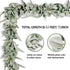 Miracliy Eucalyptus Garland, 6.2ft Artificial Lambs Ear Greenery Vine with Willow Leaves for Wedding Backdrop Table Runner Mantle Party Home Decor