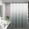 Fabric Shower Curtain with Hooks,Light Gray Ombre Shower Curtain, Water Repellent Shower Curtain Liner, Luxury Spa Decorative Bathroom Curtain, Hotel Quality, Washable, 72x72 Inch