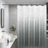 Fabric Shower Curtain with Hooks,Light Gray Ombre Shower Curtain, Water Repellent Shower Curtain Liner, Luxury Spa Decorative Bathroom Curtain, Hotel Quality, Washable, 72x72 Inch