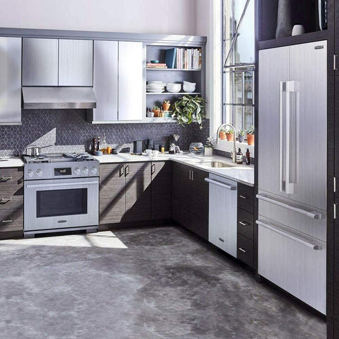 YENHOME 24" x 118" Silver Brush Stainless Steel Wall Paper for Appliances Self Adhesive Vinyl Film Waterproof Peel and Stick Wallpaper Drawer and Shelf Liner for Kitchen Cabinets