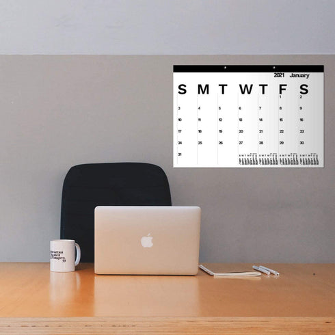 2022 The Desk Pad Calendar Months Alternate Black and White Wall Calendar Large Monthly Wall Planner