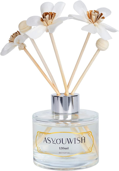 ASYOUWISH Reed Diffuser Set, Jasmine, Pineapple and Tea Leave Scented Oil Reed Diffusers, Purifying The Air, Stress Relieve Stress, Home & Office Decor Aromatherapy Diffuser Oil Gift Set
