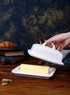 Better Butter Porcelain Butter Dish with Lid - Large Butter Holder for 8oz European Butter and 2 Sticks of East West Coast Butter, White
