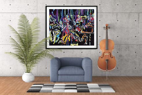 Castle & Rye Jazz Band Art Photo Quality Poster Print for Living Room or Bedroom Wall