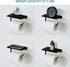 UDENIS Toilet Paper Roll Holder with Phone Shelf Wall Mounted for Bathroom Washroom Hotel Black Sturdy Anti-Rust Aluminum Brushed Finish with Stuff Shelf Tissue Organizer