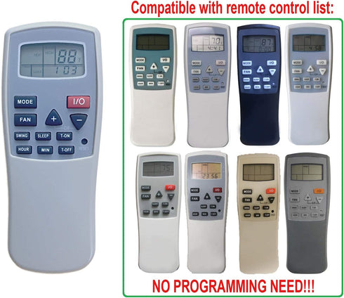 YING RAY Replacement for Soleus Air Air Conditioner Remote Control HCB-P13HP-D HCB-R135-A-ID HCB-R135-A-OD FE-08BA EL-PAC-08E9 SE-PAC-08E9 KY-80E9