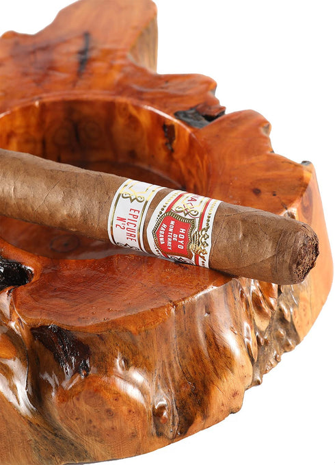Wooden Cigar Ashtray Outdoor Indoor Cigar Ashtray And Great Gifts for Cigar Lovers, Smokers and Men Ash Tray Different Shapes and Random Delivery (2 Slots) (woods)