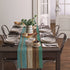 Beauty Decor Rustic Wood Theme Burlap Table Runner for Dinner Linen Table Runners 18 x 72 inch Blue Wooden Plank Farmhouse Tablerunner for Indoor Outdoor Events,Wedding Decorations, Everyday Use