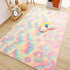 Wondo Super Soft Rainbow Rugs for Girls Bedroom Living Room, Fluffy Colourful Area Rug Shaggy Comfy Modern Home Decor Rugs playroom Mat Cute Plush Carpet for Kids Nursery, 3x5 Feet
