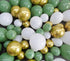 Boognt Sage Green Balloon Arch Kit White Gold Retre Green Balloons for Baby Shower Wedding Birthday Party Decoration