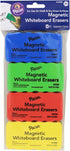 Creativity Street Magnetic Chalk and Whiteboard Erasers, 4-Pack (AC2083)