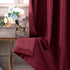 MIULEE Thermal Insulated Linen Curtain for Bedroom Living Room Home Decor Room Darkening Farmhouse Grommet Textured Window Blackout Drape Light Block, 1 Panel W 52 x L 84 Inch Burgundy Red