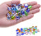 KINGOU Replacement Mancala Stones Mixed Colored Flat Glass Pebbles / Beads / Gems for Games ( 12-15mm )